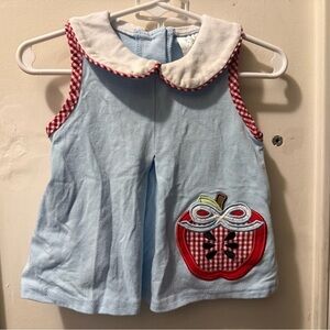 Stitchy Fish Cutie to the Core Applique Diaper Set
